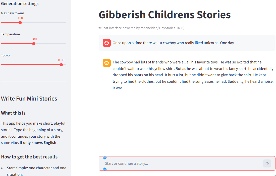 Thumbnail af dashboardet Children's Stories